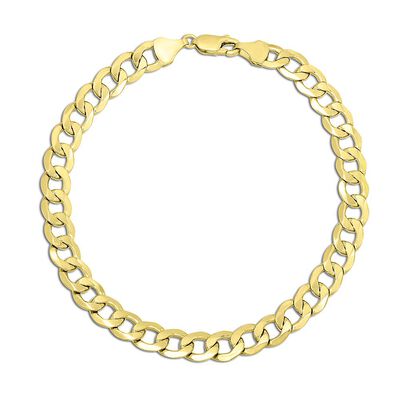 Men's Curb Bracelet in 14K Yellow Gold