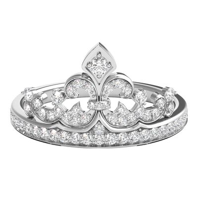 Diamond Tiara Ring in Sterling Silver (1/4 ct. tw.)