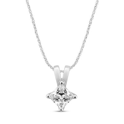 Diamond Princess-Cut Solitaire in 14K White Gold (1/2 ctw.)