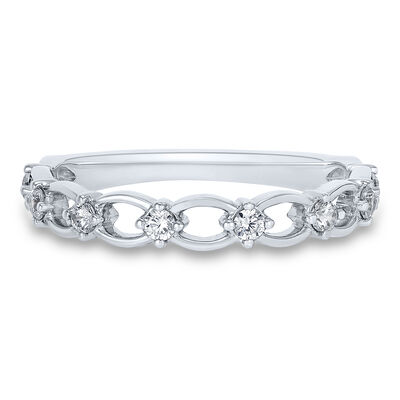 Lab Grown Diamond Open Link Band in 14K White Gold (1/5 ct. tw.)